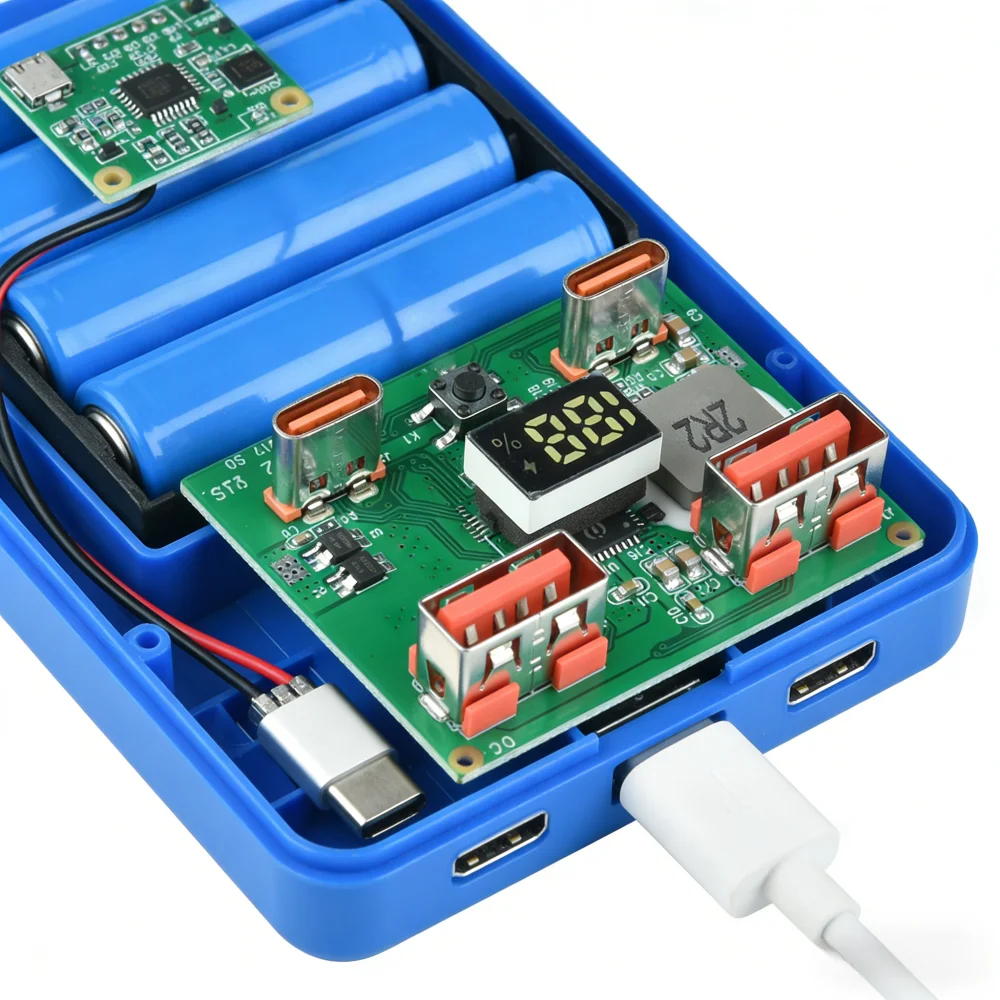 22,5W IP5356 Chip Schnelllade-Motherboard Powerbank DIY-Modul Mobile Powerbank DIY-Kit Batteriestandsanzeige PD QC VOOC