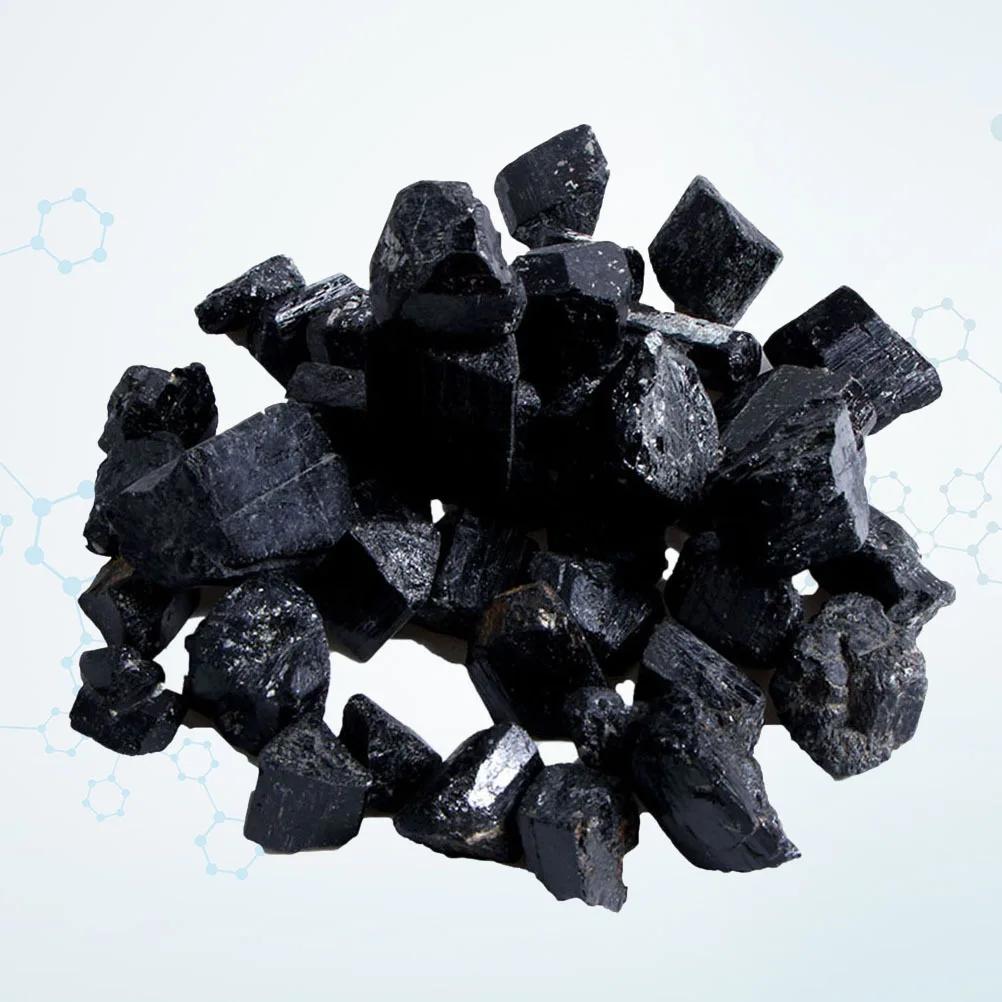 100 جرام حجر كريستال التورمالين الأسود 2 سنتيمتر لصنع المجوهرات ديكور داخلي طلاء النسيج الأيونات السالبة الإصدار الأشعة تحت الحمراء