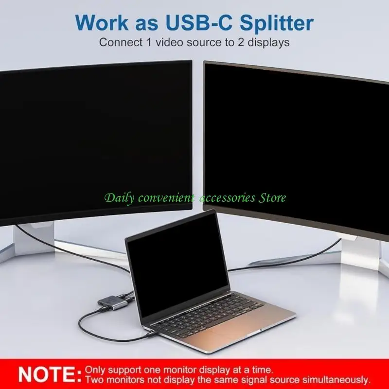 

97QB USB C Switcher, BiDirectional KVM Switcher for Seamlessly Device Sharing Transfer Music, Movie Shows Touch Button