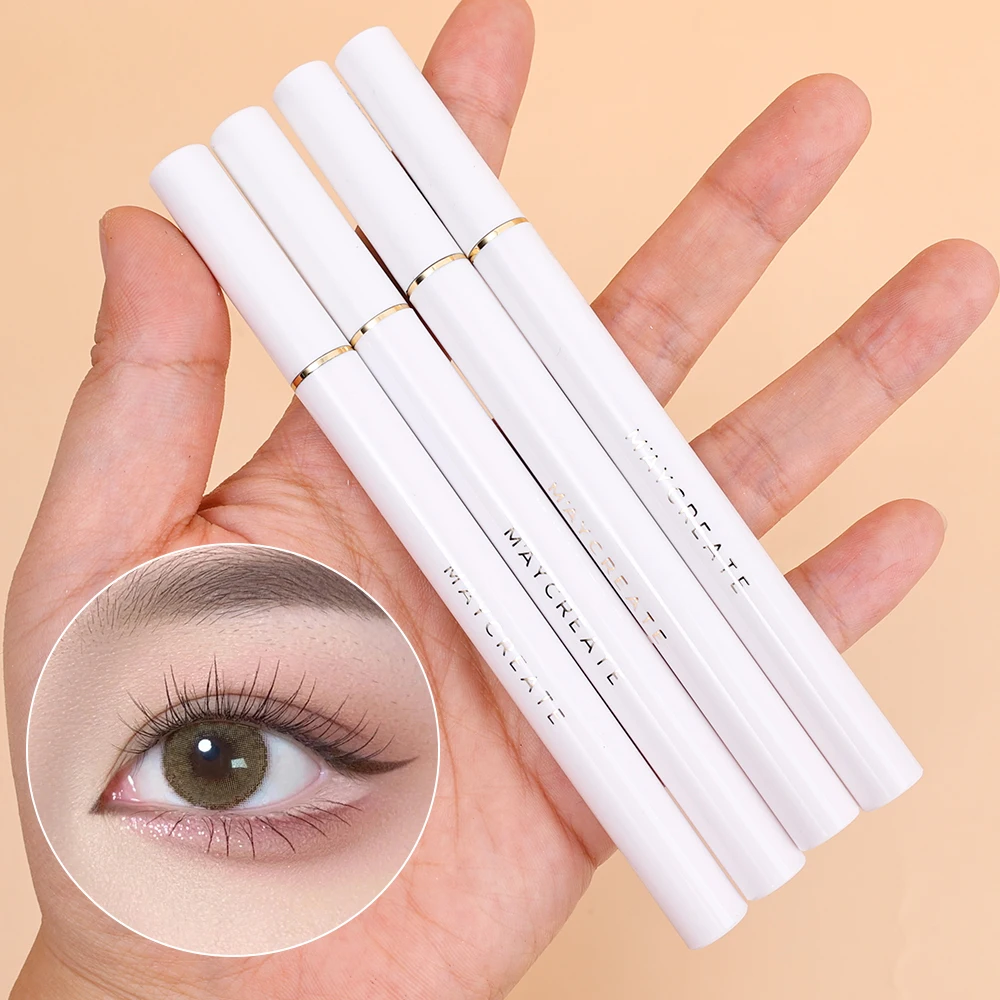 Langlebiger Eyeliner Bleistift wasserdicht schnell trocken braun schwarz ultra dünn letzte untere Wimpern Bleistift Make-up Augen Schönheit Kosmetik