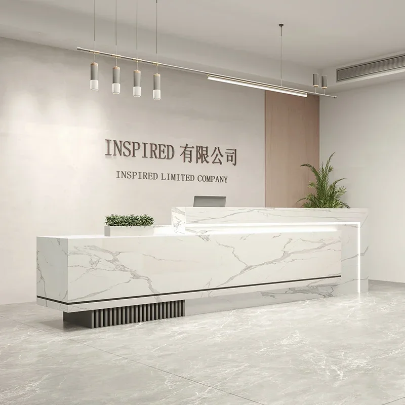 Cashier Desk Modern Reception Beauty Salon Small Luxury Furniture Podium Party Tables Cash Register Counter Receptionist Front