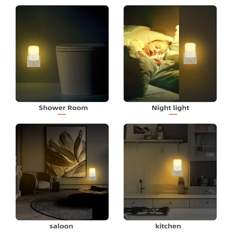A84X-Plug-In Model Sensor Light Multi-Functional Practical Dimmable Intelligent Light Sensing Night Light