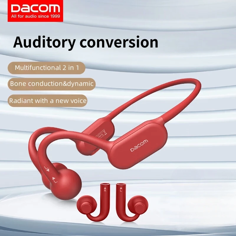 

DACOM 2 in 1 Dynamic Driver and Bone Conduction Earphones,Sport Bluetooth Headphone,IP66Waterproof,Noise Reduction,Bluetooth 5.0