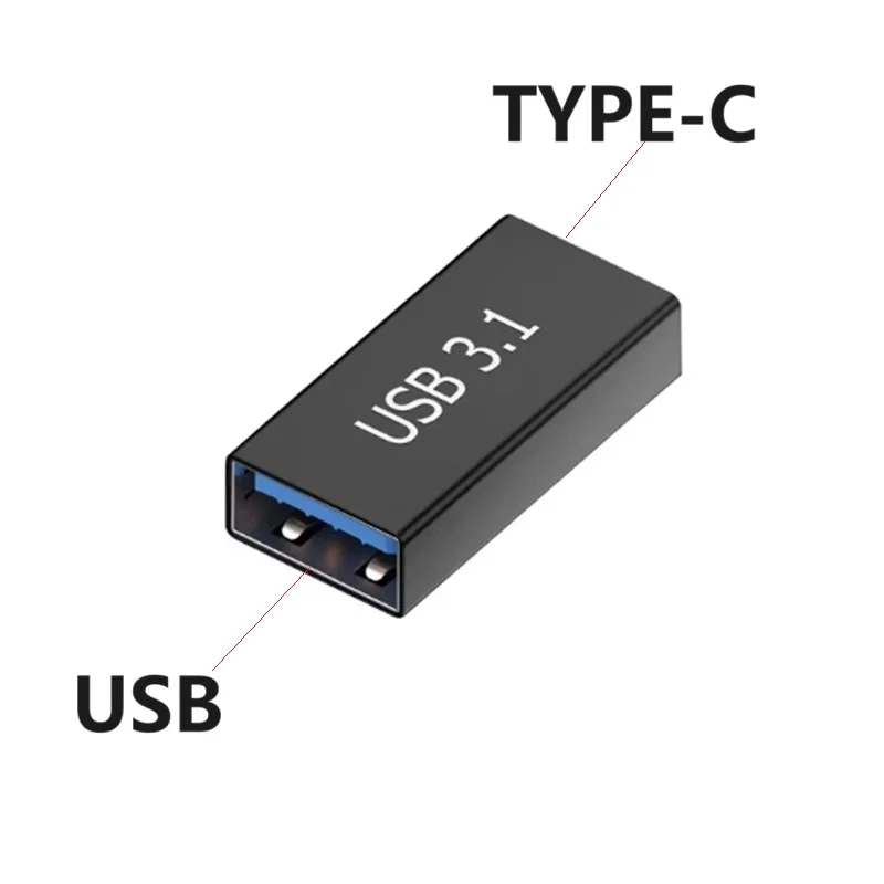 

10PCS 5PCS Type-c Female to USB 3.0 Female Plug Adapter Cable Charging Data Sync USB 3.1 Type C Connection Converter otg Coupler