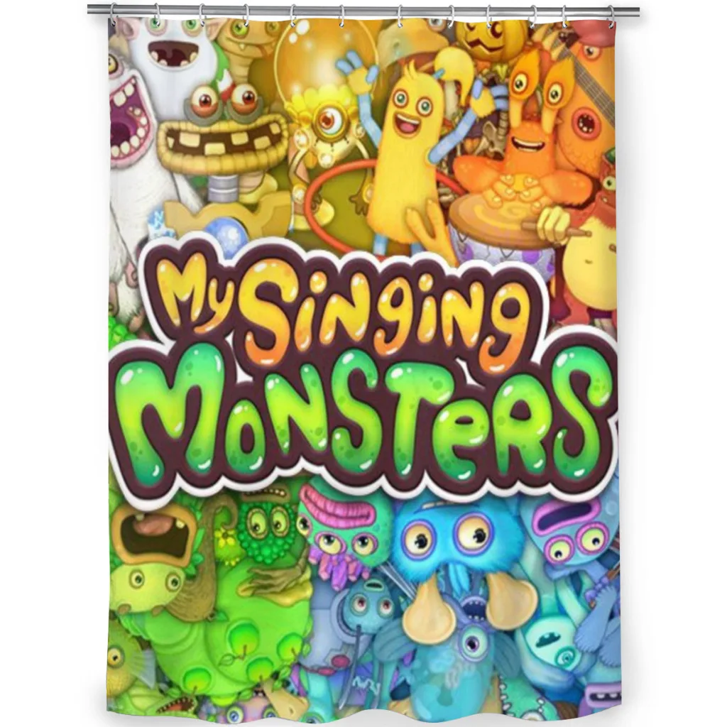 My Singing Monsters Shower Curtain  Bathroom Decoration Shower Curtain Birthday Gift