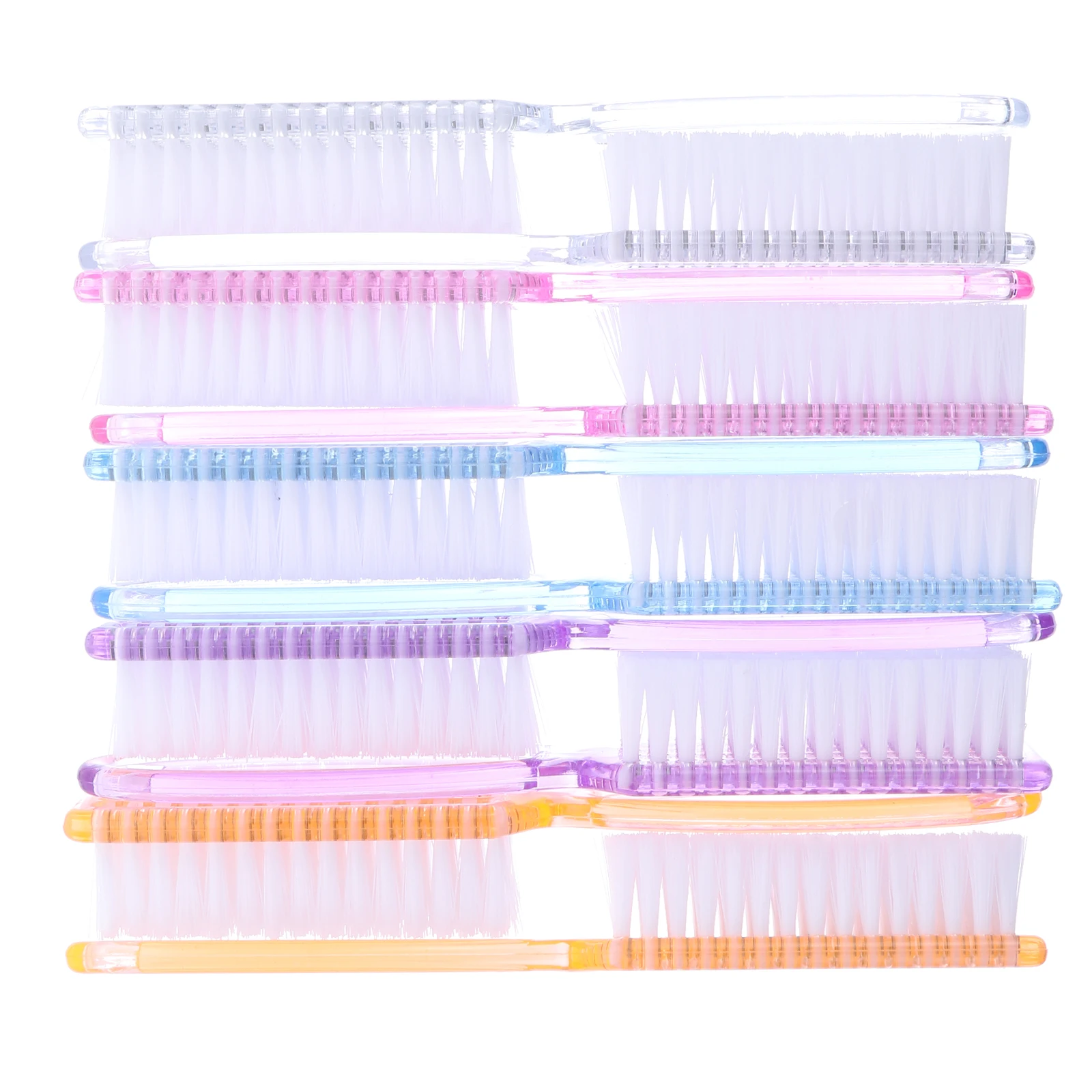 

10Pcs Fingernail Cleaning Brush Plastic Long Handle Gentle Bristles Multifunctional Sink Patio Furniture Cleaner