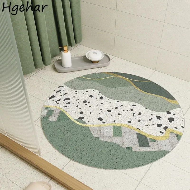

Круглые коврики для ванной, противоскользящий душ, удобный напольный коврик, бытовой декоративный коврик для ванной комнаты, влагостойкий резиновый коврик
