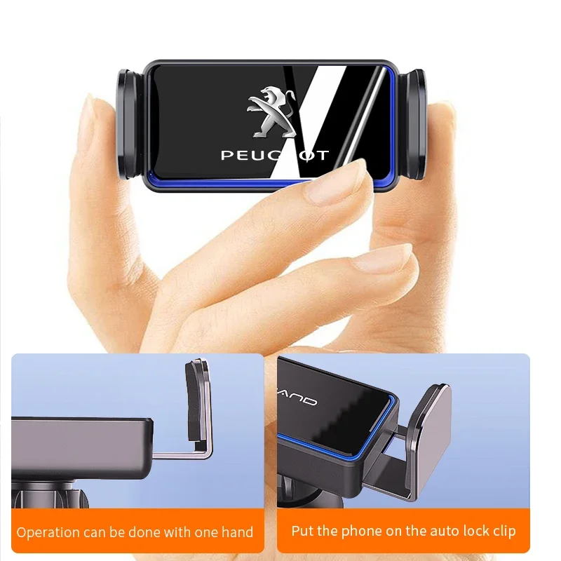 Creative Car Mobile Phone Holder Support Car Cell Phone Holder For Peugeot 206 208 306 307 308 407 408 508 2008 3008 Accessories