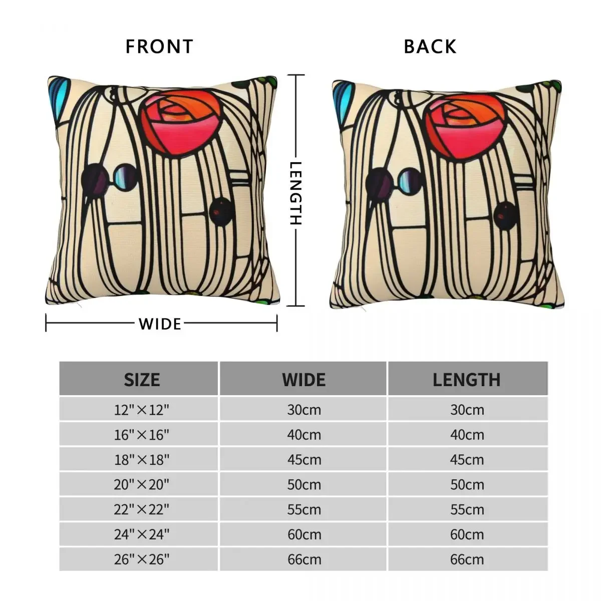 Charles Rennie Mackintosh Design Pillowcase Polyester Linen Velvet Pattern Zip Decor Throw Pillow Case Home Cushion Cover