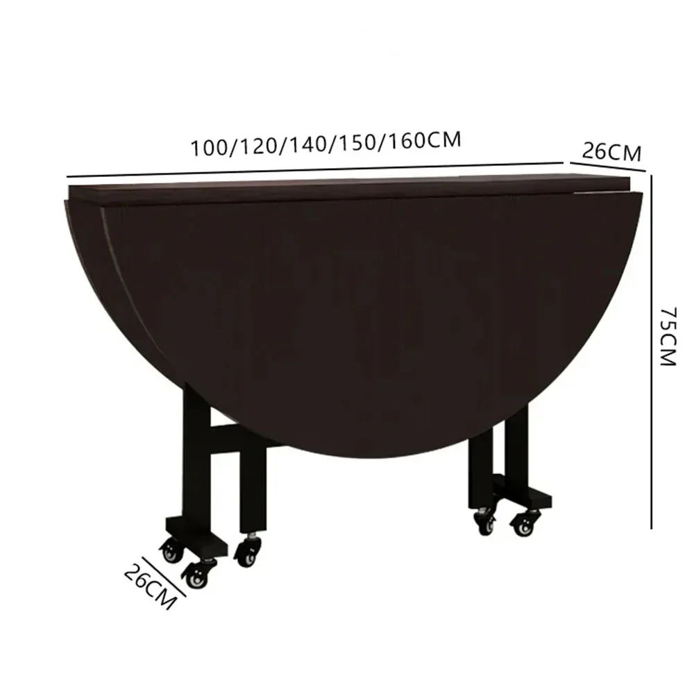 Table à Manger Ronde en Bois Massif, Pliante, Portable, pour Entrée de Restaurant