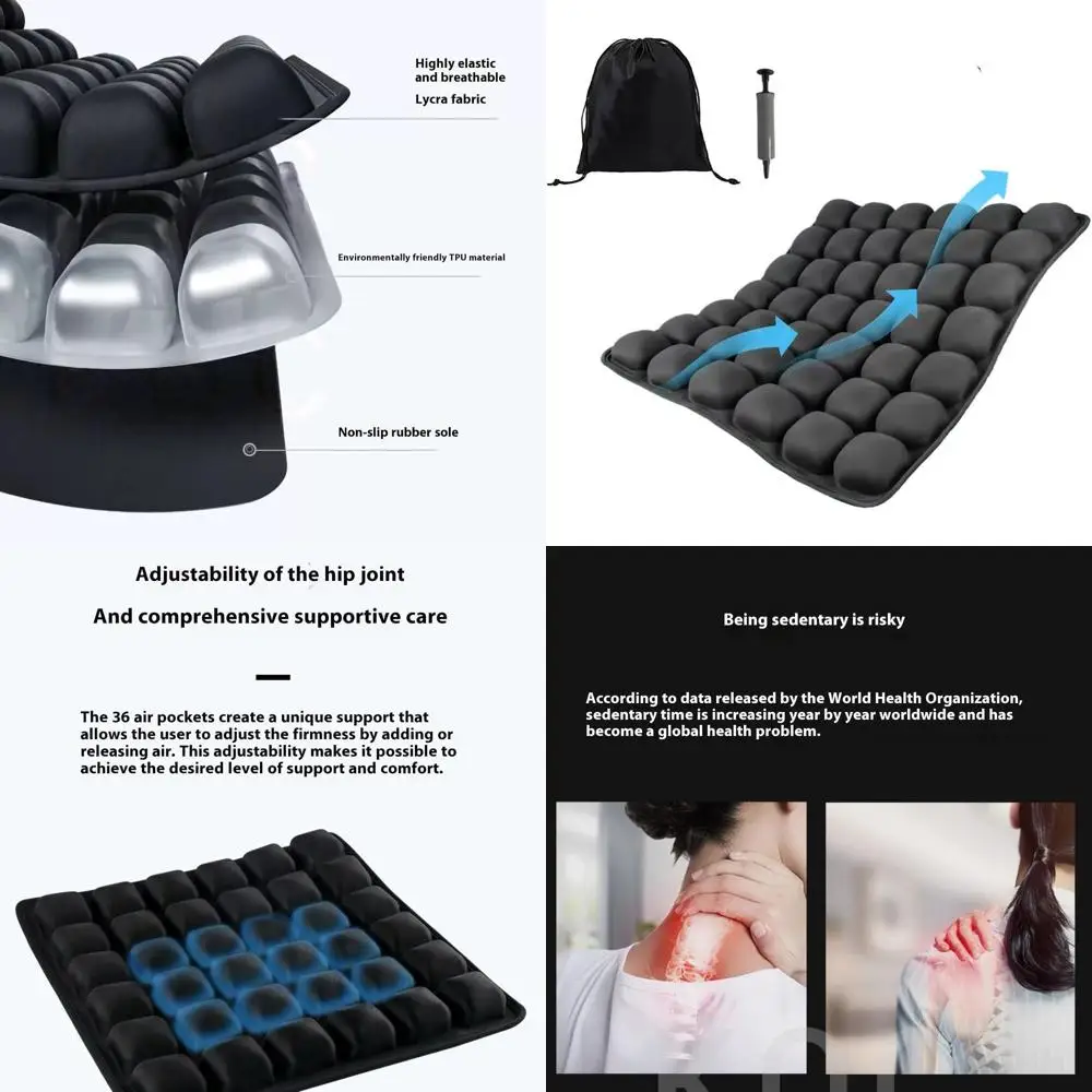 

Portable Ergonomic Seat Cushion for Airplanes, Cars, and Wheelchairs