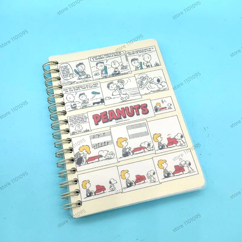 Cute Snoopy Coil Notebook A6 Portable Notepad Planner PP Cover Kawaii Stationery Birthday Gift Office School Supplies