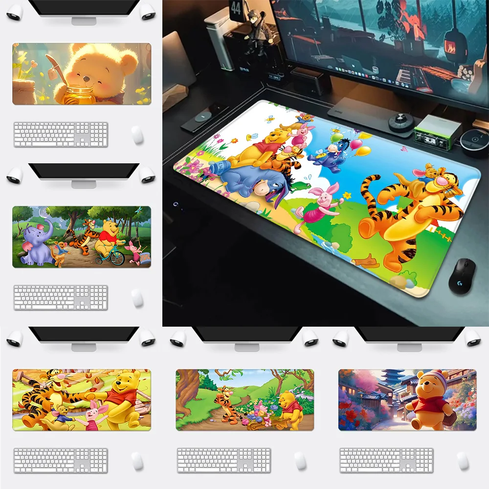 

Mousepad HD Printing Computer Gamers Locking Edge Non-slip Mouse Pad Cute Winnies the Pooh XXL90x40cm Keyboard PC Desk Pad