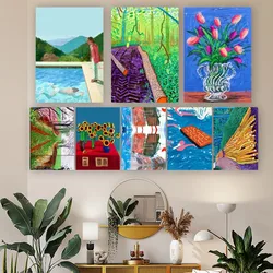 David Hockney Art Poster Prints Wall Decals Sticker Pictures Living Room Home Decoration