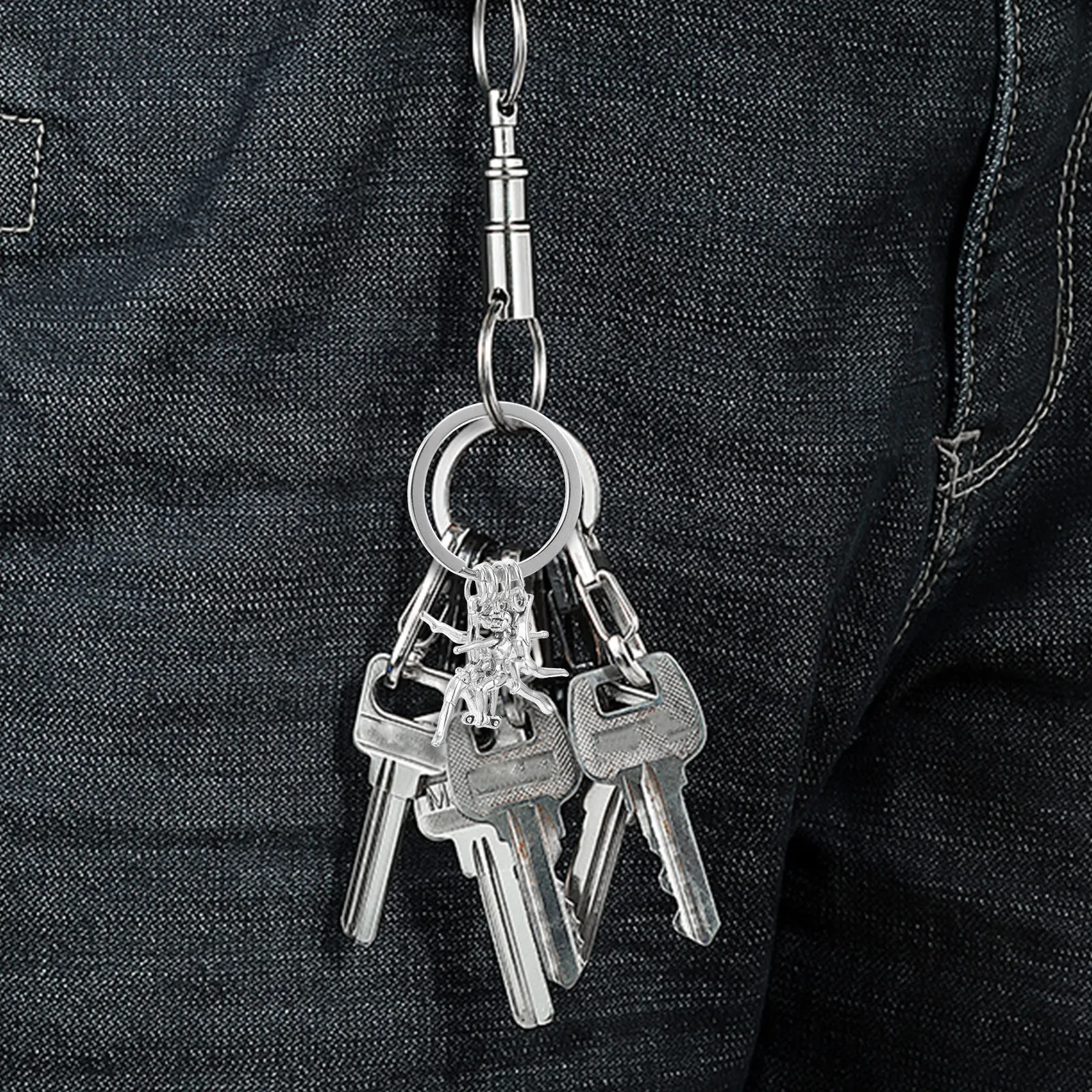 Zinc Alloy Gymnastics Keychain Charm Cute Decorative Pendant for Athletes Sports Enthusiasts Gymnastics Keychain Ornament
