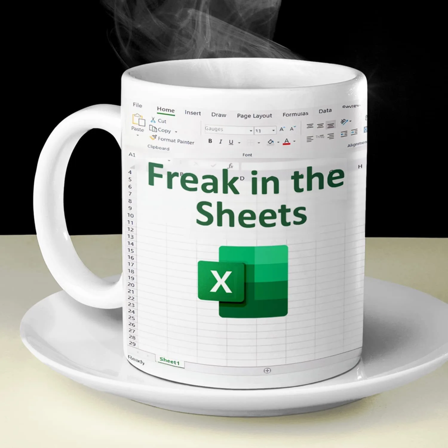 Spreadsheet Excel coffee cup Amazon hot style cross-border interesting gift geek gift mugs Mug Gifts for dad Rock tumbler Tardis