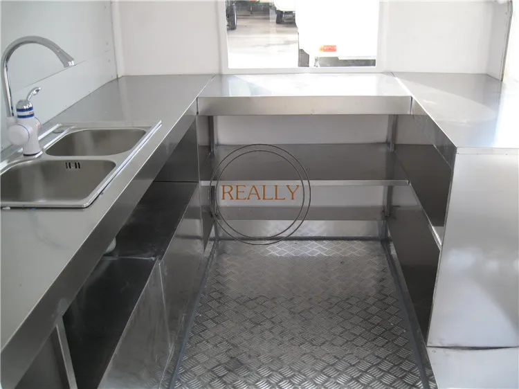 عربة غذاء متنقلة 2.2 متر للبيع هامبرغر وجبة خفيفة قهوة هوت دوج مقطورة الغذاء الصيني مركبة مع الضوء المحيط