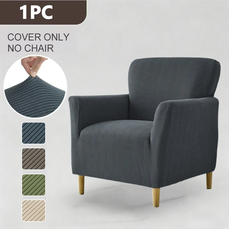 1 Stück Stretch-Jacquard Club-Sofabezug Rutschfester Waschbarer Sofa-Sesselüberzug für Wohnzimmer Schlafzimmer Büro Stuhlbezüge