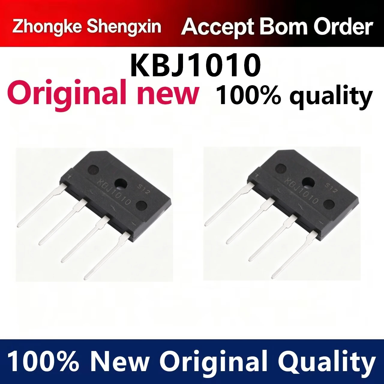（5pcs）New original commonly used electromagnetic furnace bridge stack flat bridge rectifier bridge KBJ1010 10A/1000V