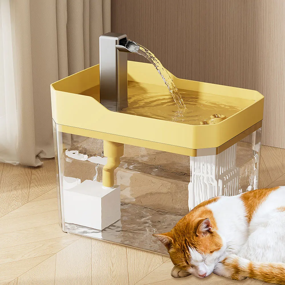 Cat Water Dispenser with Pump Water Filter Silent Anti-Dry Burning Automatic Recirculating Pet Live Water Flow Drinker