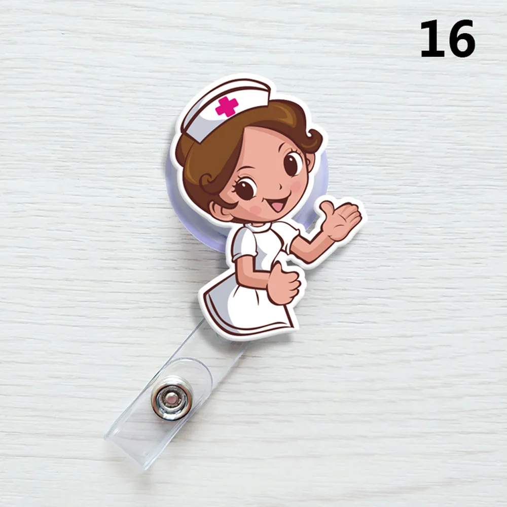 

1PC Exhibiton Badge Reel Retractable ID Name Card Doctor Name Card Holder Card Holder Clip Badge Holder Clip Office Supplies