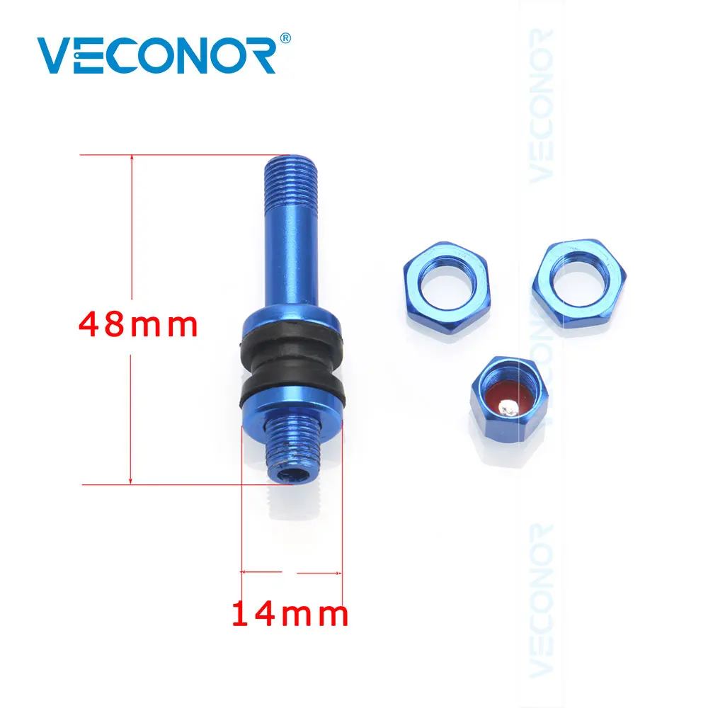 4PCS Bolt-in TR48E TR43E Tire Valve Stems Tubeless Wheel Valves Dust Caps Set High Pressure Car Accessories Red Aluminum Alloy