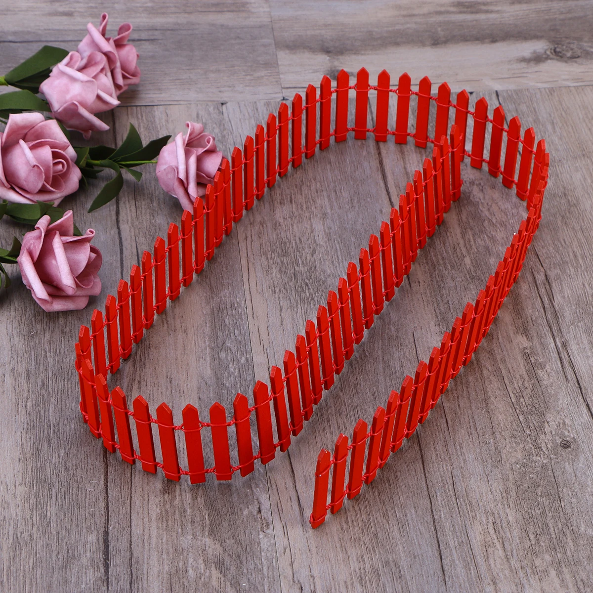 Mini valla de madera de 100Cm X 5Cm para jardín de hadas, terrario bonsái, piquete de paisajismo artesanal, adorno de madera pequeño, patio de árbol de Navidad