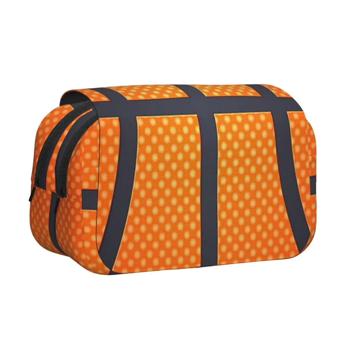 Basketball Court Design Pencil Case Pencil Pouch Hard Shell Leather Large Capacity Pen Box Pencil Bag for Kids Gifts