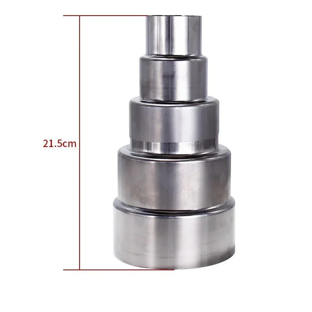 Exhaust Pipe Adapter Stainless Steel Flue Exhaust Pipe Reducing Joint Chimney Adaptor Flue Liner Reducer Tubing Connector