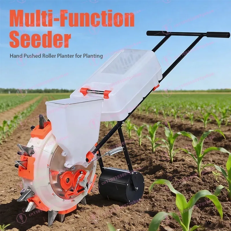 Multifunctional Hand Pushed Seeder for Peanuts Soybeans Corn and Grains Precision Seeder for Corn Roller Planter for Planting