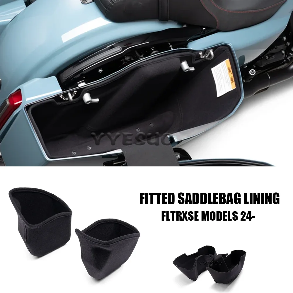 

FLTRXSE Accessories Motorcycle Fitted Saddlebag Lining For Harley Touring CVO Road Glide FLTRX ST FLTRXSTSE Compartment Liners