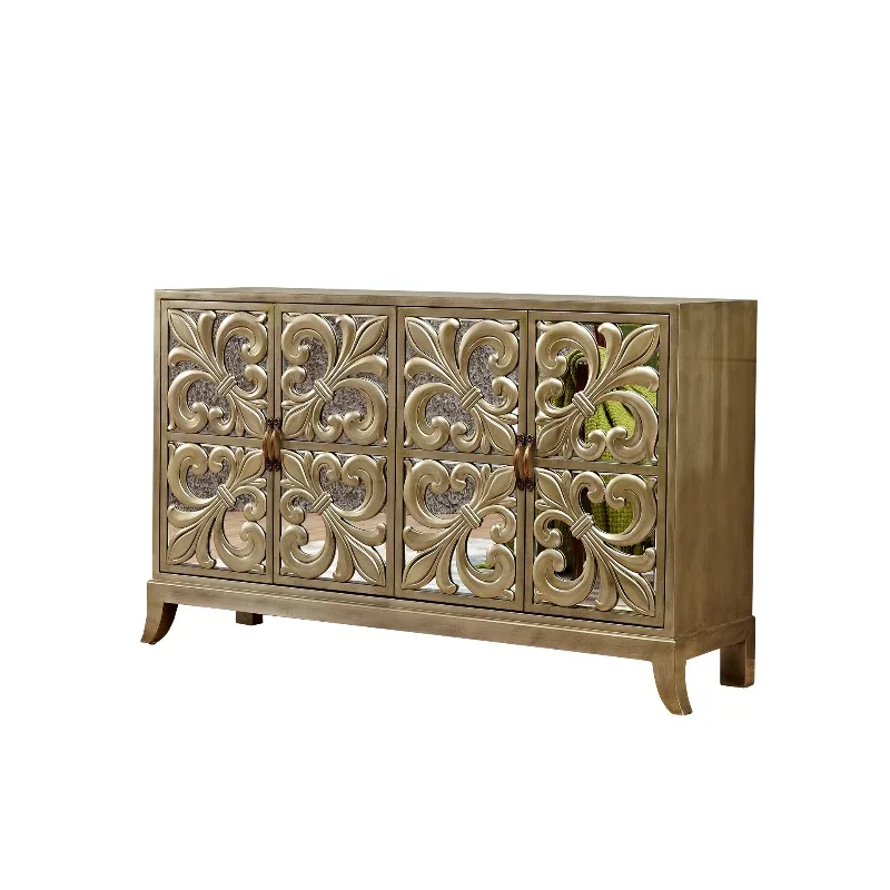 

Neoclassical retro locker European living room American carved shoe cabinet Solid wood partition Entrance door