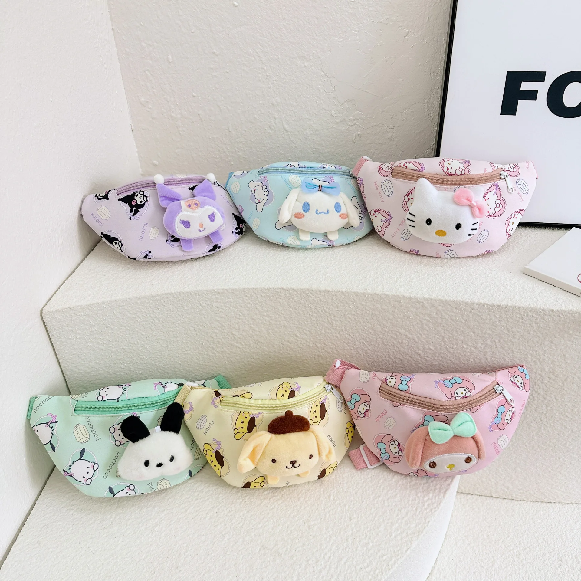 Hello Kitty Crossbody Bags for Women Sanrio Kids Bag Fashionable Travel Package Lovely Sweet Kawaii Shoulder Cases Kuromi Pouch