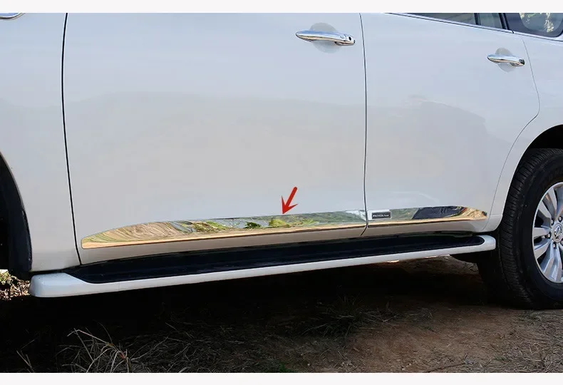 For Nissan PATROL Y62 2012-2020 stainless steel Body trim Car door anti-collision strip Anti-scratch protection car styling