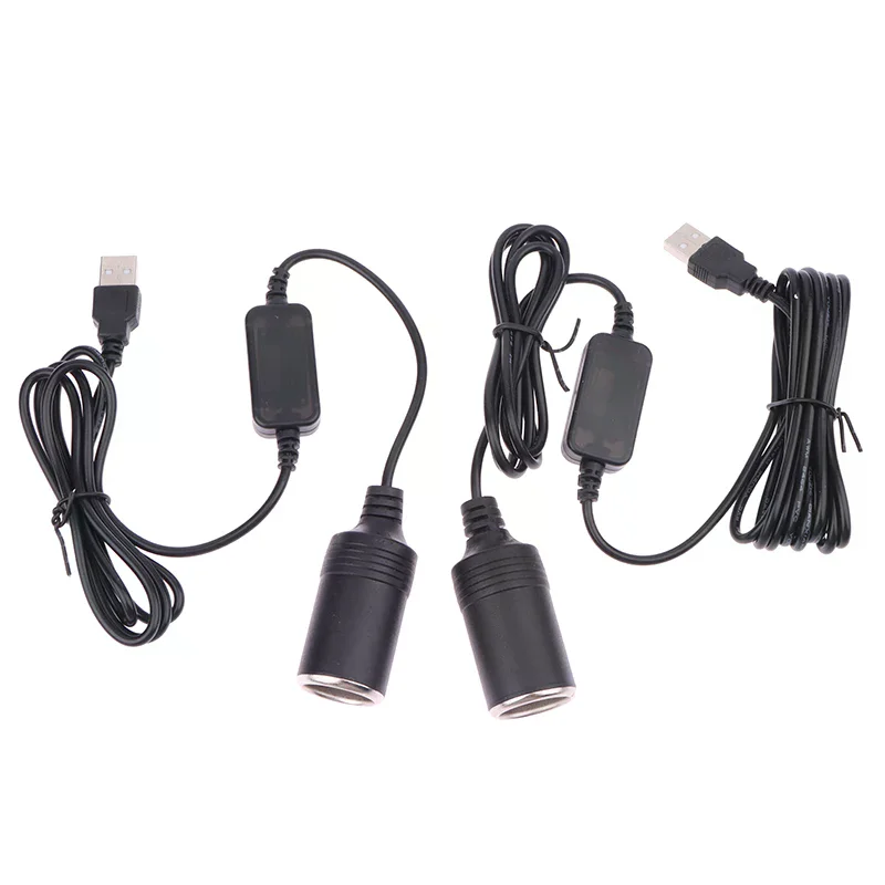 1PC Auto Interior Accessories 5V To 12V Car Cigarette Socket USB Converter Power Adapter Controller Plug Connector