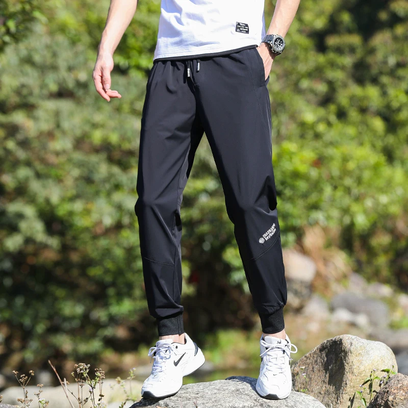 Men's summer casual pants, thin and quick drying, breathable and cool, versatile men's clothing, outdoor sports pants