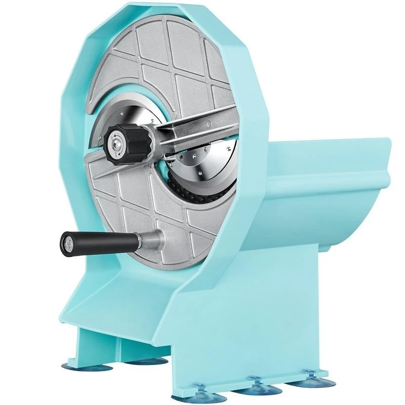

Manual Vegetable Fruit Slicer, 0-0.5"/0-12mm Thickness Adjustable Commercial Slicer Machine, Double Feed Ports, Stainless Steel Blade Food Cutter Slicing Machine for Cucumber, Lemon, Tomato