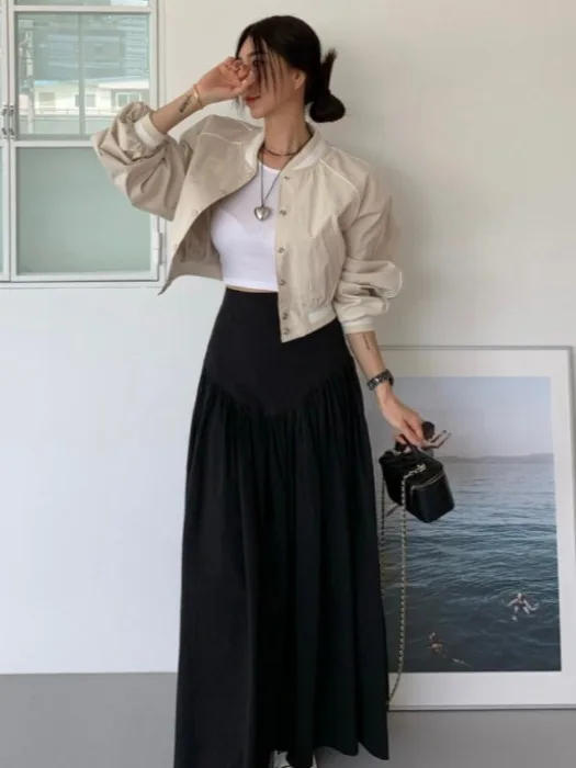 

Свободная куртка-жакет для женщин в винтажном стиле из Гонконга, весна-осень, высокое качество, полиэстер