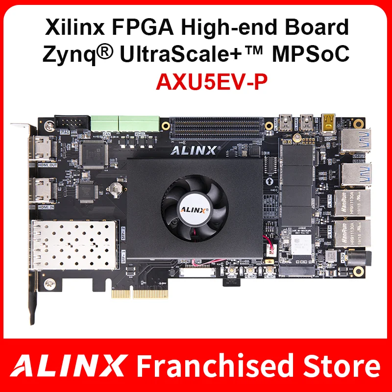 

ALINX AXU5EV-P: Xilinx Zynq UltraScale + MPSoC ZU5EG FPGA макетная плата AI PCIe3.0 H.265 Car ADAS Vitis-AI