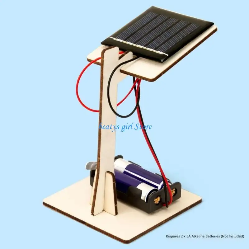 C7AB Classroom Demonstration Solar Lamp Model Kits for Students, DIY Desk Project with LED Lamp, Visible Solar Panel, Battery