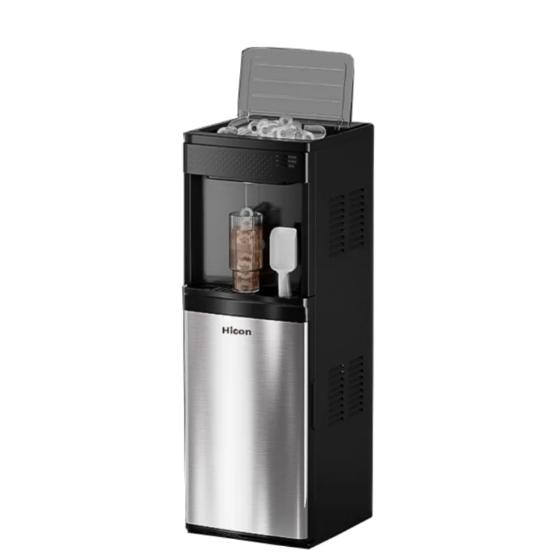 Ice Maker & Water Dispenser Combo, Countertop Ice Machine with Hot & Cold Water, Self-Cleaning Ice Maker for Home Office, Smart