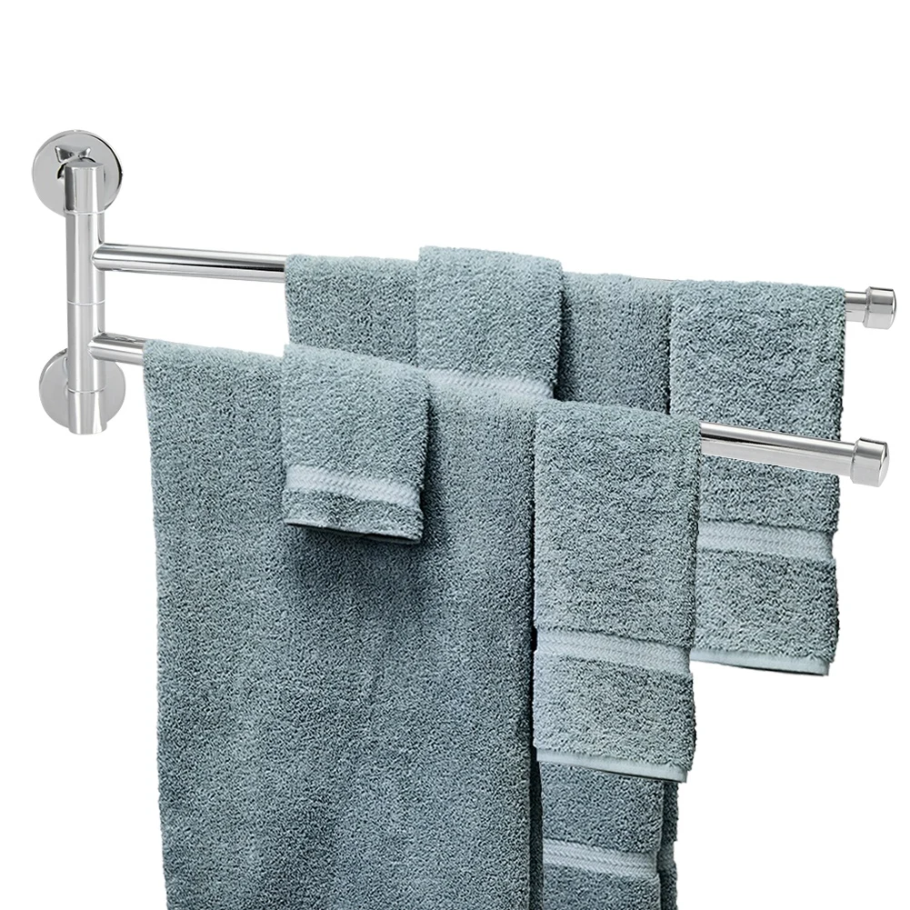 

Bathroom Wall Mounted Towel Rack Swing Out Rotating Towel Hanger Shelf Towel Hanger Wall Mounted Towel Rack Rotating Towel Rack
