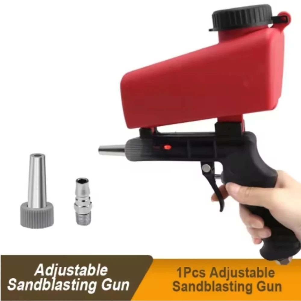 Portable Pneumatic Sandblasting Gun Small Metal Descaling Sand Blaster Pneumatic Sand Blasting and Polishing Set