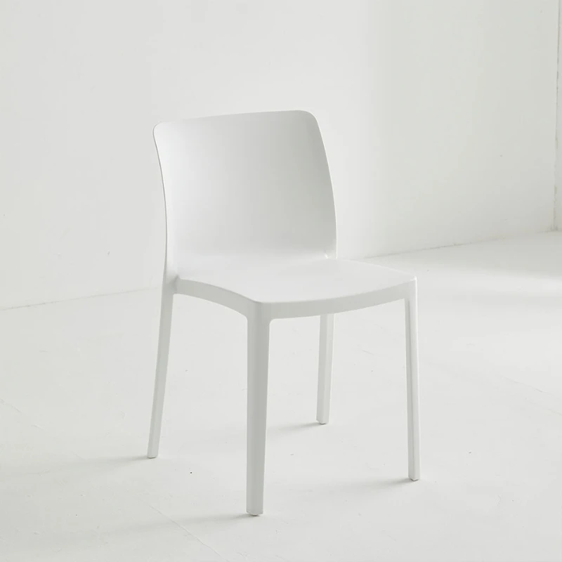 

Nordic Chair Home Dining Room Plastic Stool Modern Simple Backrest Chair Stackable Dining Chairs