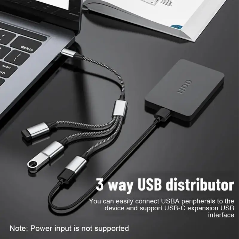 C타입-듀얼 USB OTG 어댑터, USB 2.0, C타입 확장 허브, 데이터 충전 브레이드 카보, 갤럭시 S22 맥북용