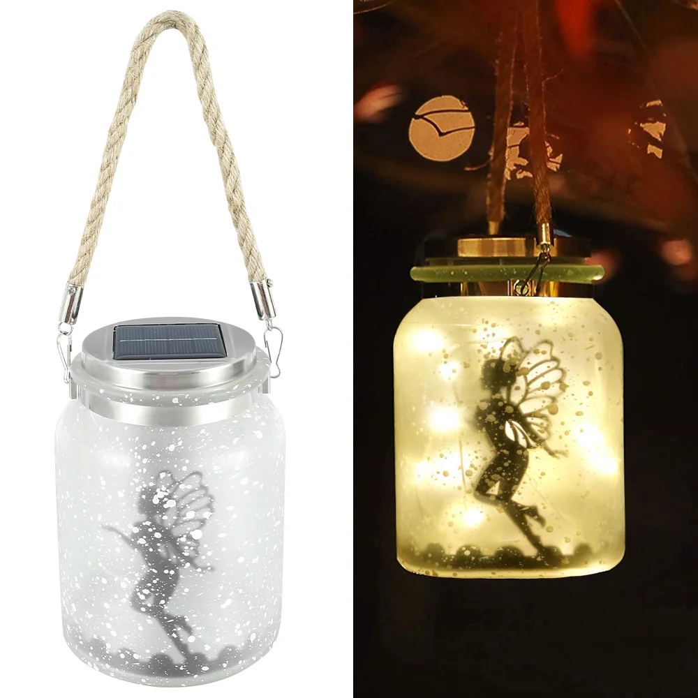 Outdoor LED Fairy Lights Solar Lantern Frosted Glass for Christmas Lights Outdoor Wedding Decoration Garden Decoration