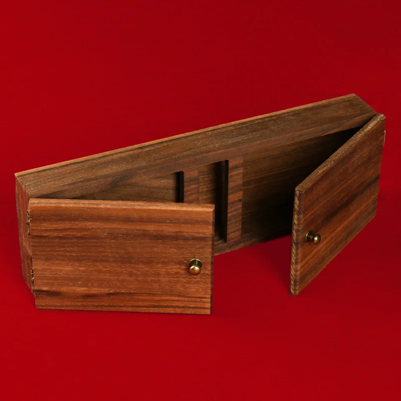 Boîte à cartes coulissante de comédie, boîte à cartes coulissante de comédie, boîte à tirer, accessoire de gros plan à travers les tours de magie, comédie, Poker, disparition, Gimmick