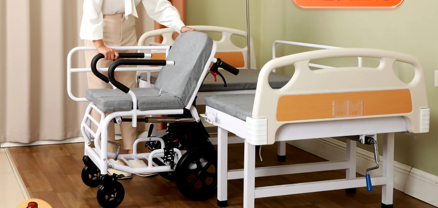Multifunctional Wheelchair Separation Care Bed Home Hospital Bed for The Paralyzed Elderly Hand Lifting Back Wheelchair Bed