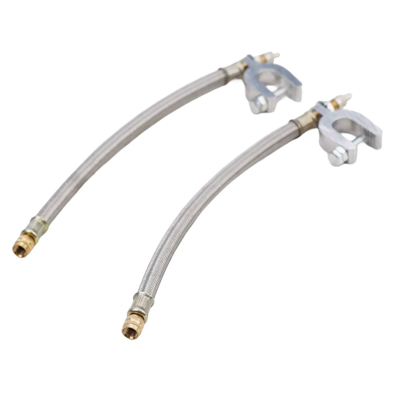 2pcs Dual Wheel Tire Valve Stem Extender Extention 250mm Stainless Steel Flexible Hole Tire Valve Inflatable For Truck RVs