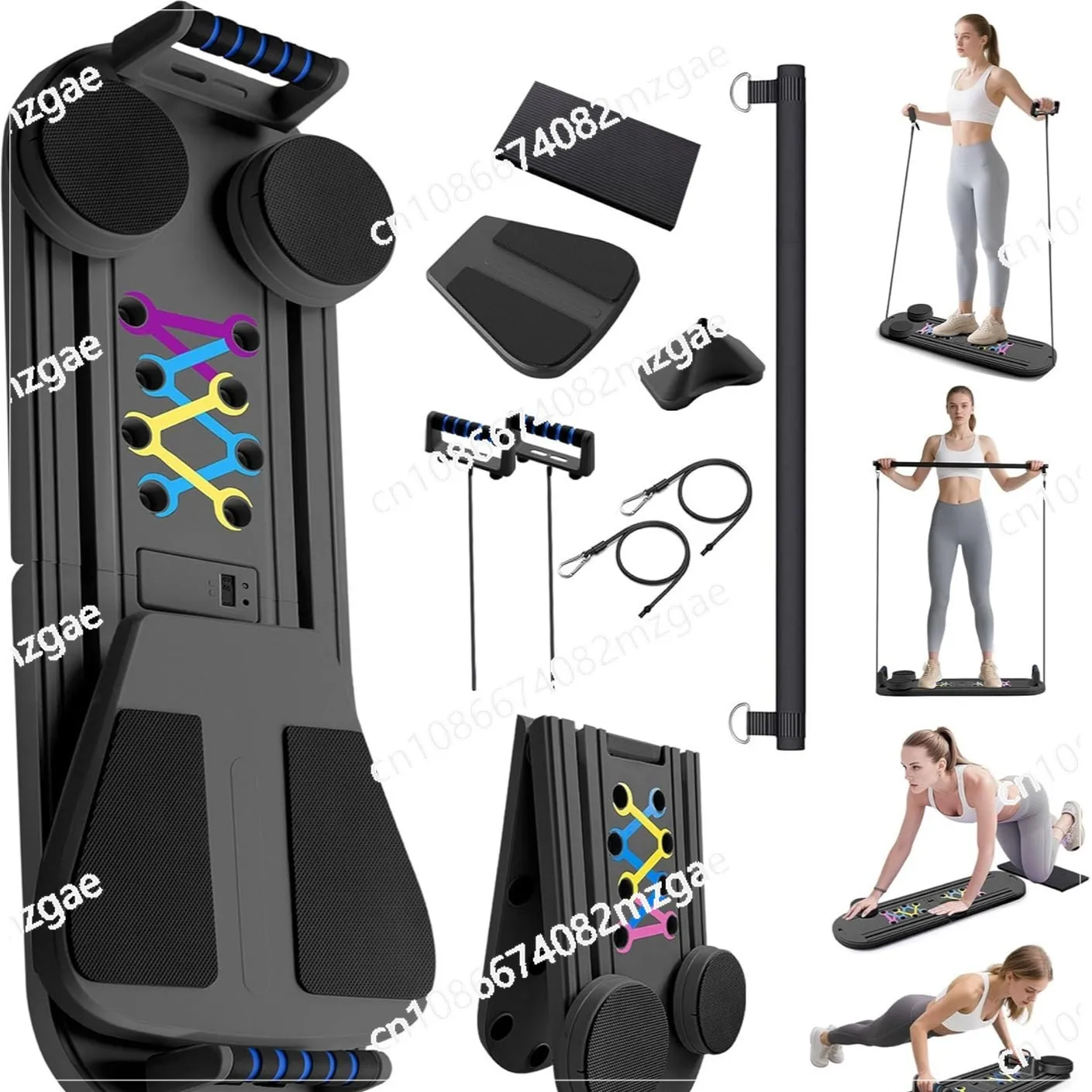 

Pilates Board Pilates Shaping Set 6 in 1 Pilates Board for Home Exercise Portable Foldable